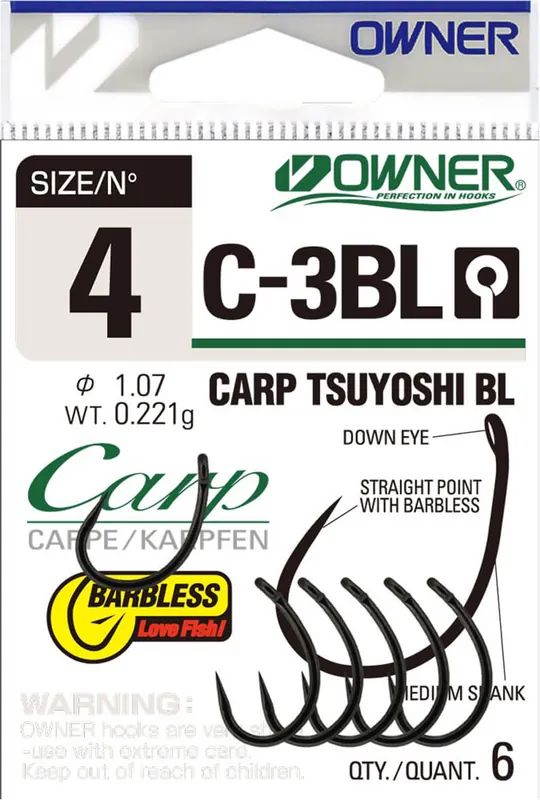 Nový produkt | Háčky OWNER Carp Tsuyoshi C-3BL