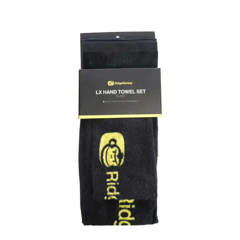 Doporučujeme | RidgeMonkey Ručník LX Hand Towel Set Black 2ks