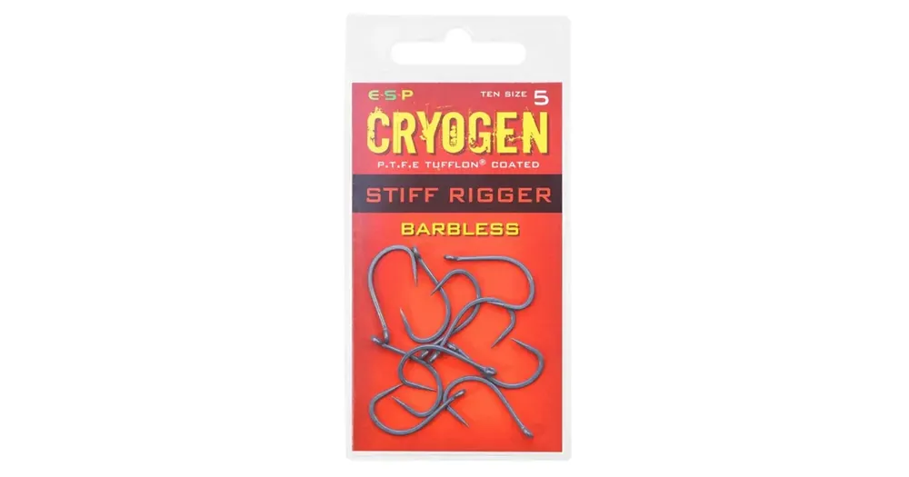 Pouze dnes - ESP háčky Cryogen Stiff Rigger Barbless vel. 8 10ks