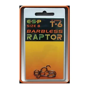 Do vyprodání zásob | ESP háčky bez protihrotu Raptor T6 Barbless