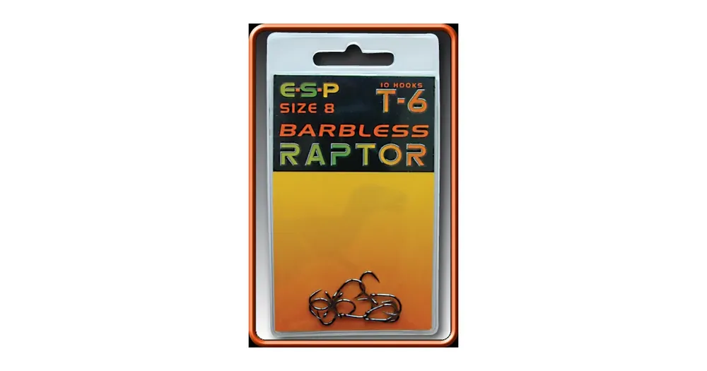 Do vyprodání zásob | ESP háčky bez protihrotu Raptor T6 Barbless