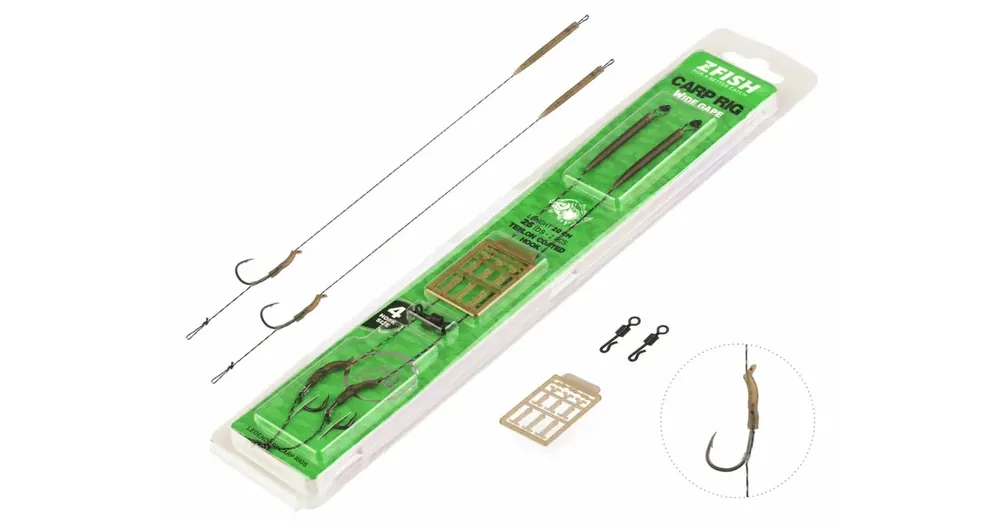 ZFISH Návazec Wide Gape Carp Rig, Velikost, 6 | Ušetřete nyní