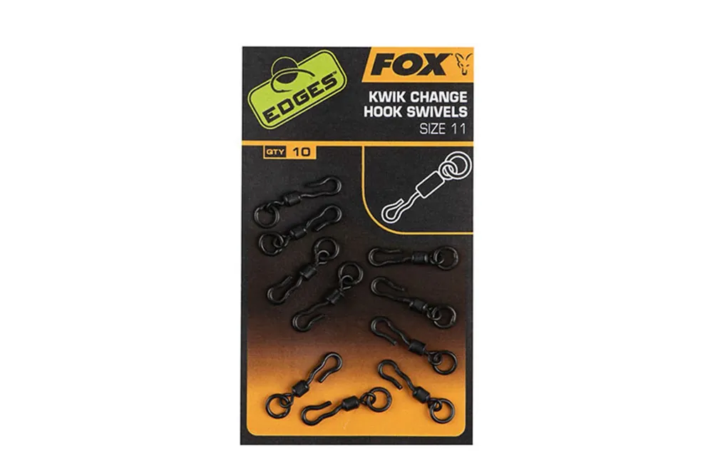 Fox Obratlík Edges Kwik Change Hook Swivels 10ks | Akce