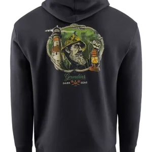 Super cena - Grundéns Mikina Dark Seas X Grundens Watchman Hoodie Black