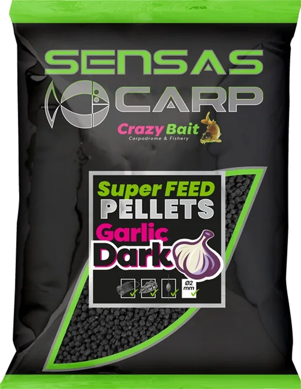 Sensas Pelety Super Feed Garlic Dark 650g | Lze objednat