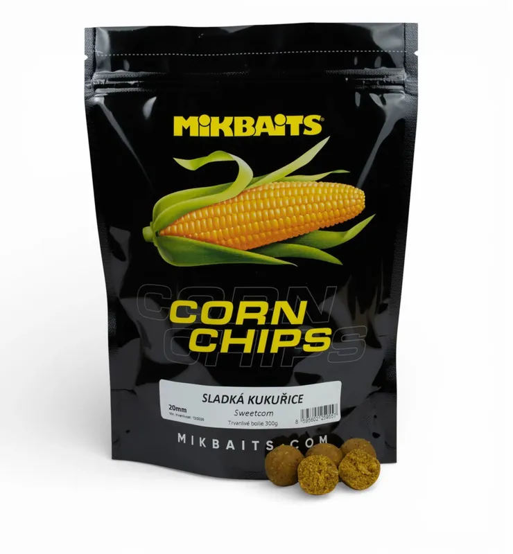 Výborné hodnocení - Mikbaits Boilies Corn Chips Sladká kukuřice