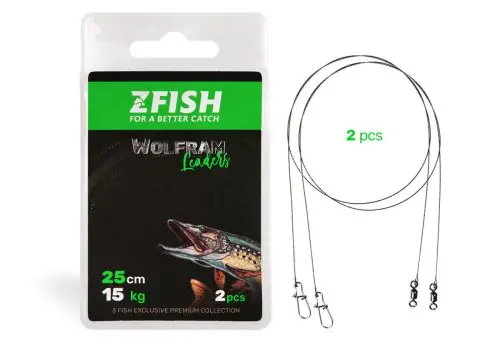 Bezpečný nákup - ZFISH Lanko Wolfram Leader 20cm/12kg - 2ks