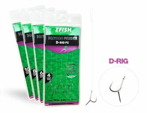ZFISH Návazec Method Feeder D-RIG 5 ks - Velká sleva