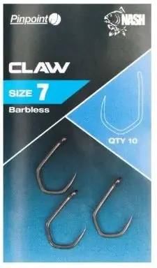 Super nabídka | 10ks - Háčky Nash Claw Barbless Velikost 6