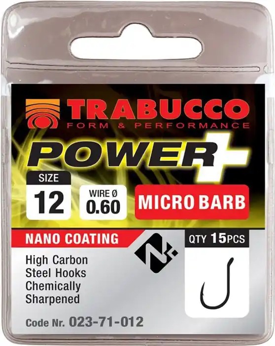 Omezené zásoby - 15ks - Háčky Trabucco Power Micro Barb Velikost 14
