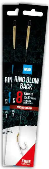 Hotový Návazec Nash Ring Blow Back Rig 2024 Barbless Velikost 6 - K dispozici