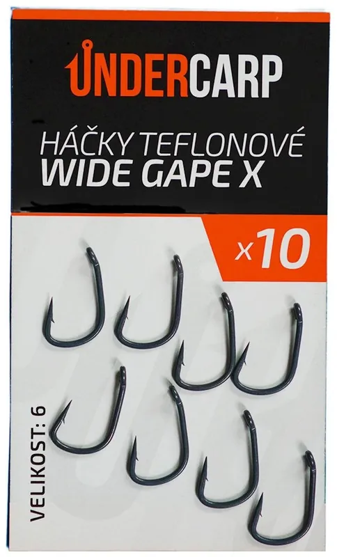 Rychlé dodání | 10ks - Háčky UnderCarp Wide Gape X Velikost 4