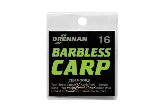 10ks - Háčky bez Protihrotu Drennan Carp Barbless Velikost 12 | Nejlepší cena