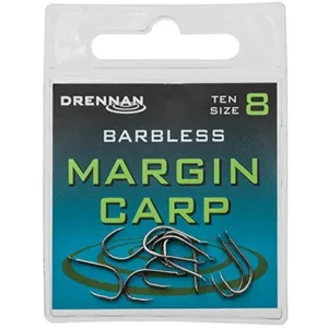 10ks - Háčky bez Protihrotu Drennan Margin Carp Barbless Velikost 12 - Nabídka dne