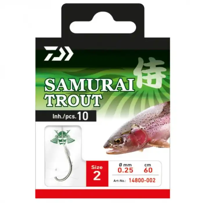 10ks - Háčky Daiwa Samurai Pstruh 120cm - Nově k dispozici