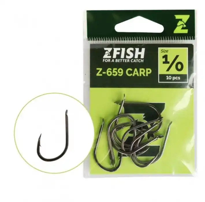 Sleva | 10ks - Háčky Zfish Carp Hooks Z-659 Velikost 4