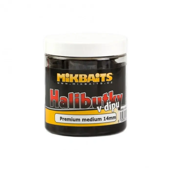 Halibutky Mikbaits v Dipu 250ml 14mm Premium Medium - Speciální nabídka