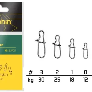 10ks - Karabinka Delphin Fastlock Snap C-01 Velikost 000/4kg - Prémiová kvalita