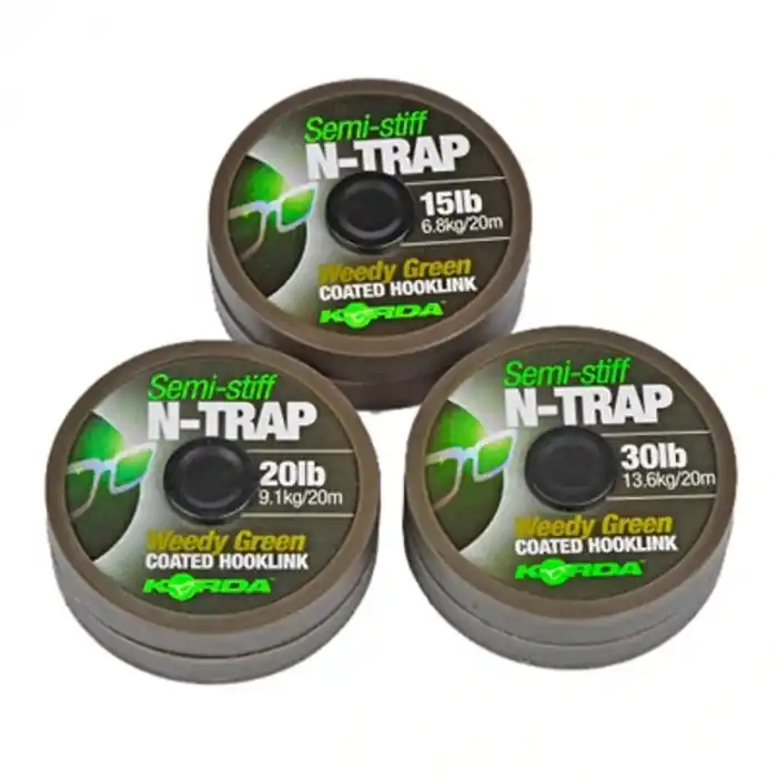 Návazcová Šňůra Korda N-Trap Semi-Stiff 20m 20lb Silt - Velká sleva