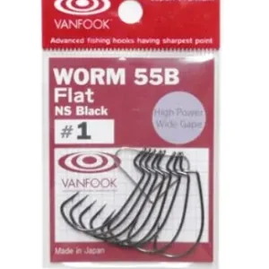 Výhodná nabídka - Háček VanFook Worm 55B Flat Velikost 1/0