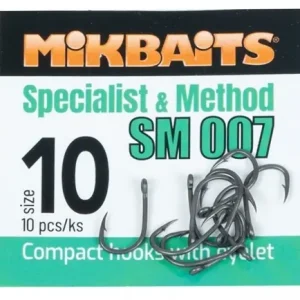 10ks - Háčky Mikbaits Specialist & Method SM 007 hook č.6 - Výhodná nabídka