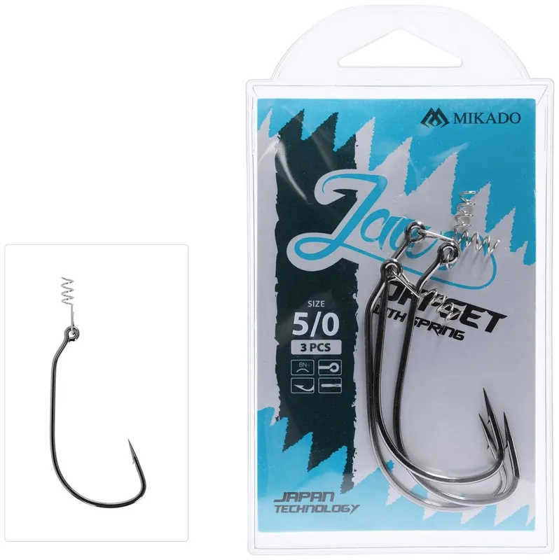 3ks Háček Mikado Jaws Offset Velikost 5/0 | Premium