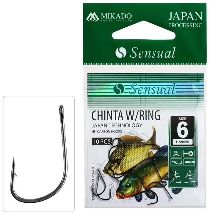 10ks - Háček Mikado Sensual Chinta With Ring Velikost 6 - Bezpečný nákup