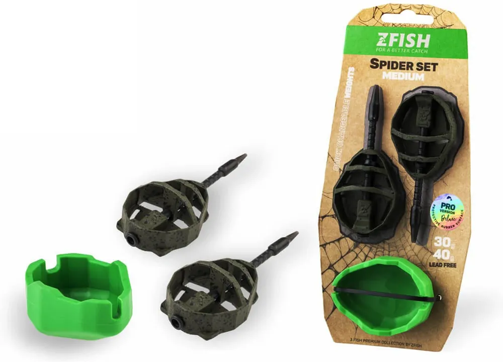 Připraveno k odeslání | Sada Krmítek Zfish Method Feeder Spider Medium + Formička