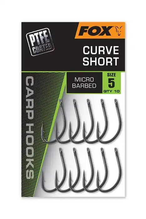 Omezené množství - 10ks - Háčky Fox Curve Short Velikost 4
