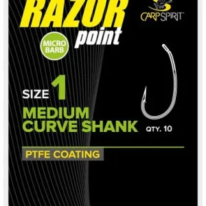 10ks - Háček Carp Spirit Medium Curve Shank - MCS Velikost 4 - Kvalitní produkt