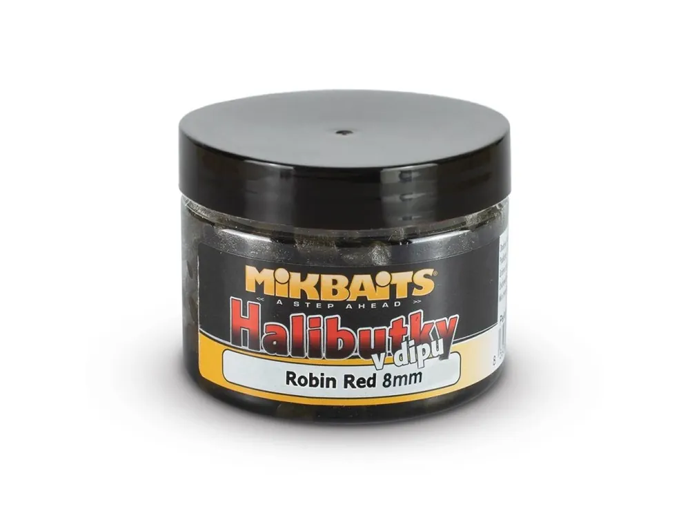 Profesionální kvalita - Mikbaits Halibutky v dipu - Robin Red