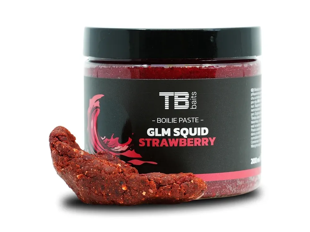 TB Baits Obalovací pasta GLM Squid Strawberry 200ml - Omezené množství