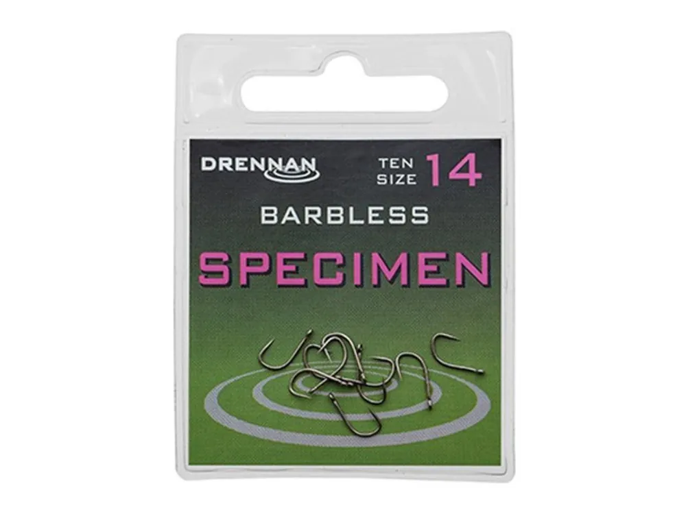Objednat online | Drennan háčky bez protihrotu Specimen Barbless vel. 16