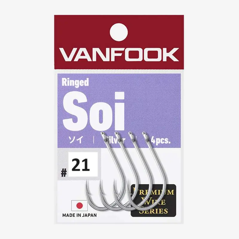 VanFook Háčky Ringed Soi Silver velikost 21 (3/0), 4 ks | Nově v e-shopu