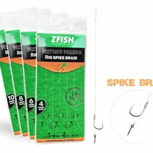 Skvělé hodnocení | ZFISH Návazec Method Feeder Rig Spike Braid 5 ks 8