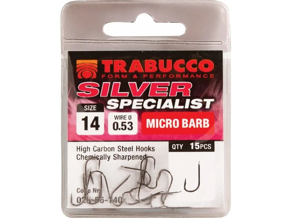 Akční sleva | Trabucco Háčky Silver Specialist 15ks vel. 14